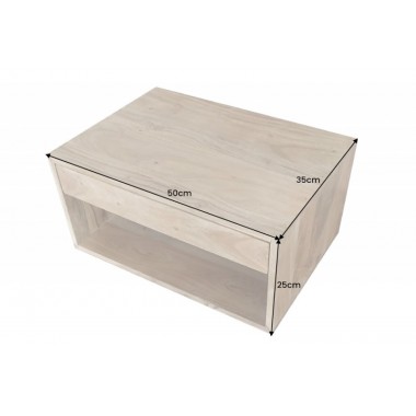 Invicta Szafka nocna LAGOS wisząca sheesham 50 x 25 x 35cm / 43943