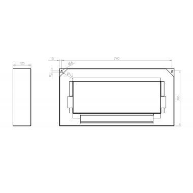 Hitze Biokominek wolnostojący RAVE 700x162x400mm / BK-06 RAVE