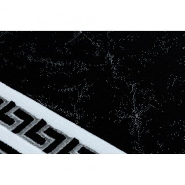 Dywan GLOSS nowoczesny 2813 87 stylowy, ramka, grecki czarny / szary 60 x 200cm