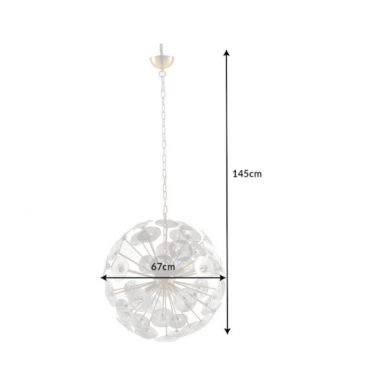 Invicta Lampa wisząca INFINITY HOME złote szkło Ø 65cm / 43773