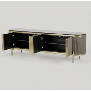 Livin Hill Stilig ST382A Komoda grafitowa marmur MDF 200 x 60 x 40cm