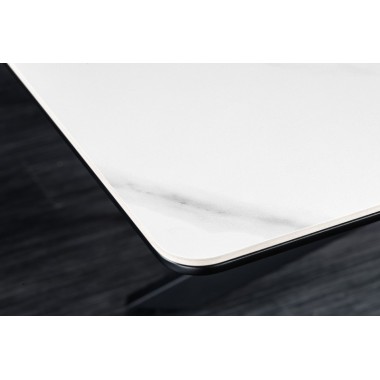 Invicta Stół do jadalni ALPINE ceramiczny optyka białego marmuru 160-200cm / 43844