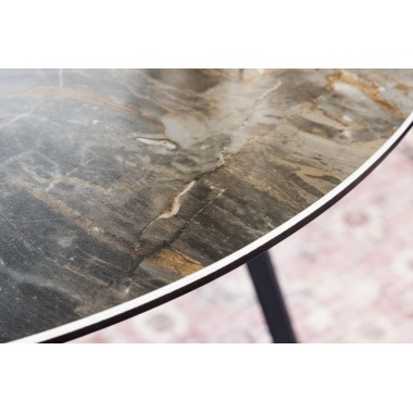 Invicta Stolik kawowy MARVELOUS ceramiczny ciemnoszary optyka marmuru 90cm / 42141