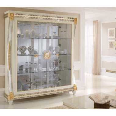 LIBERTY Włoska witryna 3 drzwiowa z meandrem Versace 183cm / ArredoClassic
