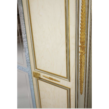 LIBERTY Włoska witryna 2 drzwiowa z meandrem Versace 126cm / ArredoClassic