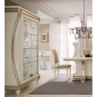 LIBERTY Włoska witryna 2 drzwiowa z meandrem Versace 126cm / ArredoClassic