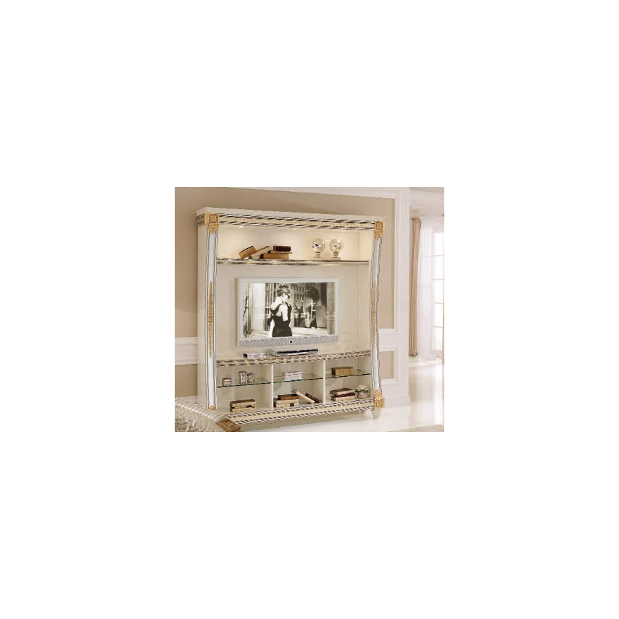 LIBERTY Włoski panel TV z meandrem Versace 180 x 210 x 47cm / ArredoClassic