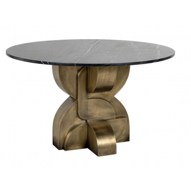 MADDOX Stół do jadalni marmurowy blat Ø 130cm / 9331