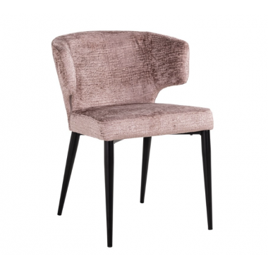 TAYLOR Krzesło tapicerowane różowe 60cm / S4714 PALE FUSION