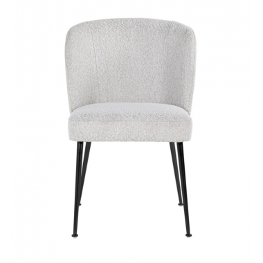 CANNON Krzesło tapicerowane White Bouclé 50cm / S4507 WHITE BOUCLÉ