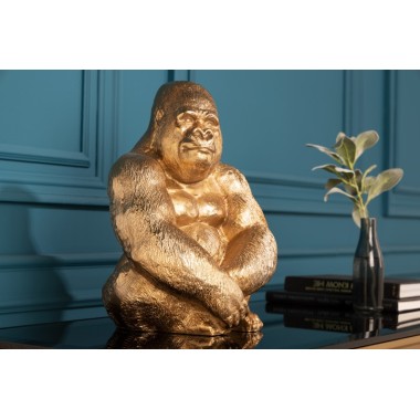 Invicta Figurka goryla Kong złota 27cm / 41687