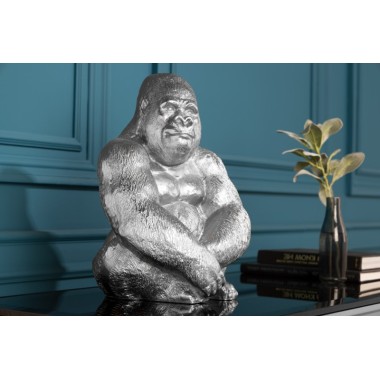 Invicta Figurka goryla Kong srebrna 27cm / 43195