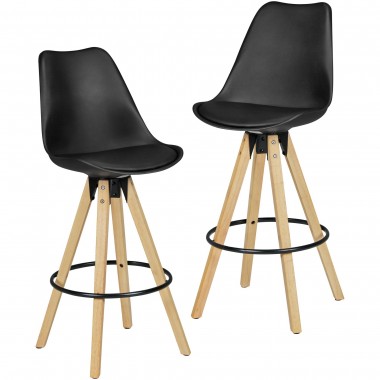 WOHNLING 2 stołki barowe stołek z tkaniny Curry z oparciem 77 cm / SKYG