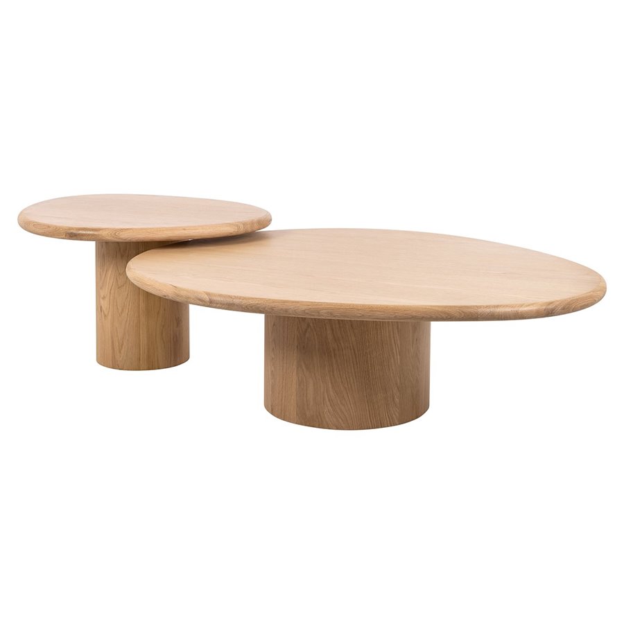 Coffee table Oakley set of 2 (Natural oak)