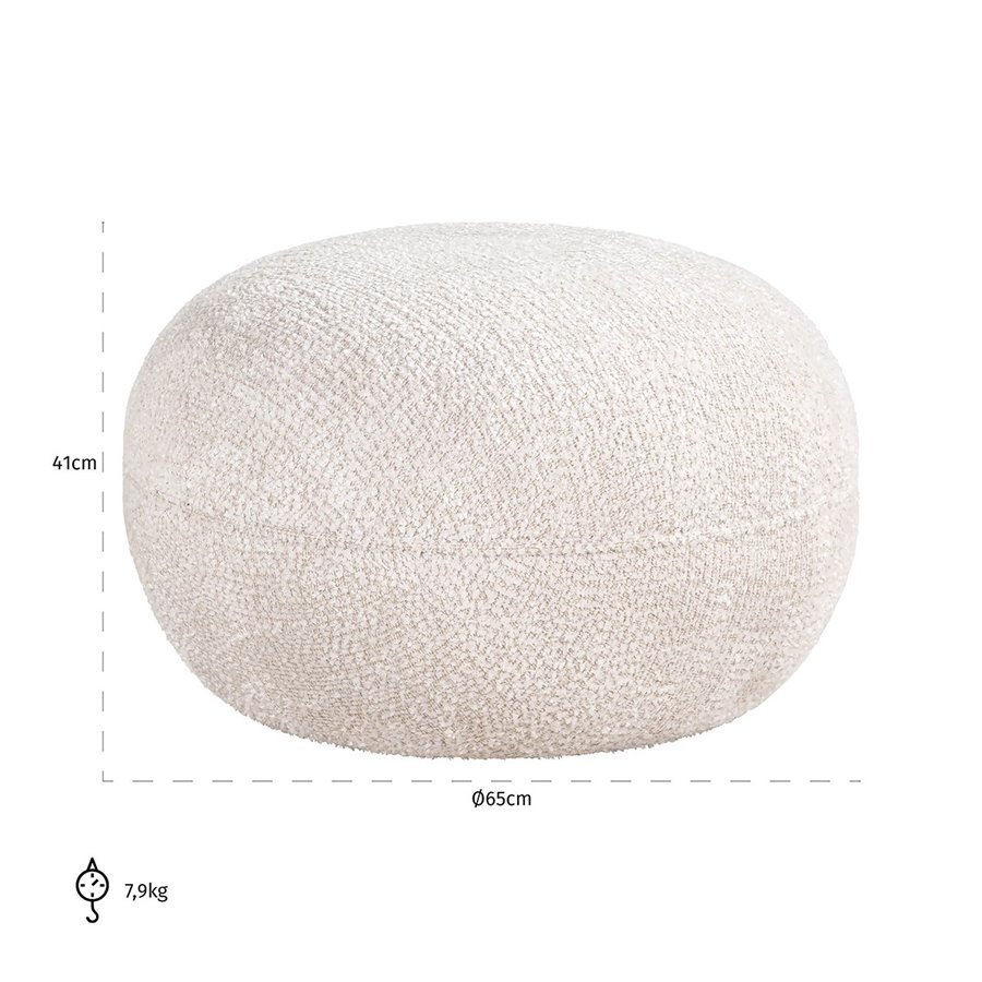 Pouffe Jace lovely cream (Be Lovely 11 Cream)