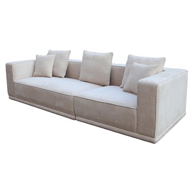 Sofa Lusso 3-seasts beige chenille (Niagara 902 beige)