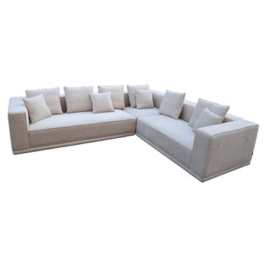 Corner sofa Lusso beige chenille (Niagara 902 beige)