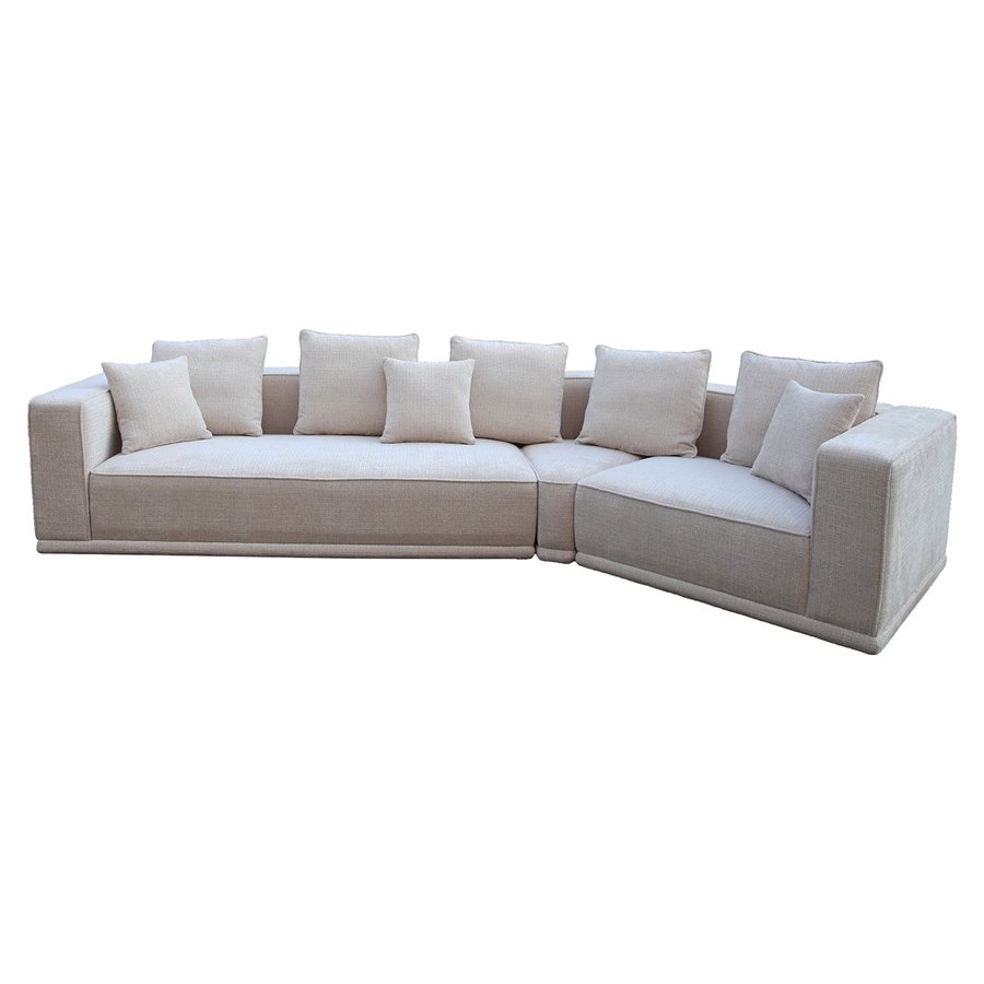 Sofa Lusso 4-seats beige chenille (Niagara 902 beige)