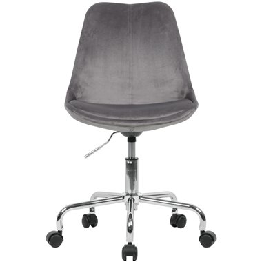 biurko  ciemny szary aksamit | Designerskie krzesło obrotowe z oparciem Krzesło robocze o maksymalnym obciążeniu 110 kg Krzesło 