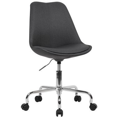 biurko  czarna tkanina | Designerskie krzesło obrotowe z oparciem Krzesło robocze o maksymalnym obciążeniu 110 kg Krzesło Shell 