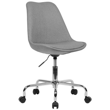 biurko  jasnoszara tkanina | Designerskie krzesło obrotowe z oparciem Krzesło robocze o maksymalnym obciążeniu 110 kg Krzesło Sh