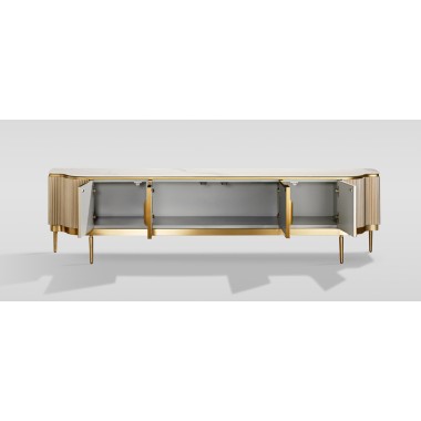 Livin Hill Stilig ST905 Komoda RTV szampańskie złoto MDF 200 x 52 x 40cm