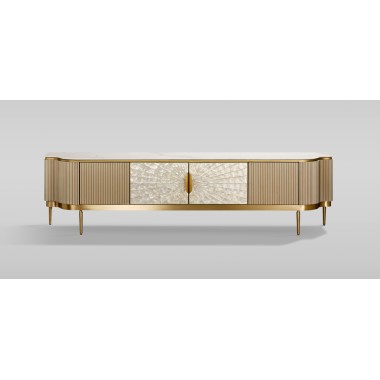 Livin Hill Stilig ST905 Komoda RTV szampańskie złoto MDF 200 x 52 x 40cm