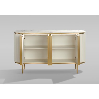 Livin Hill Stilig ST384C Komoda ecru marmurowy blat 160 x 90 x 40cm