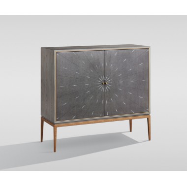 Livin Hill Stilig ST012 Komoda szara złote akcenty 100 x 90 x 40cm