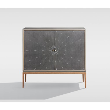 Livin Hill Stilig ST012 Komoda szara złote akcenty 100 x 90 x 40cm