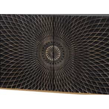 Invicta Komoda ILLUSION 3D czarno złote mango 177cm / 44320