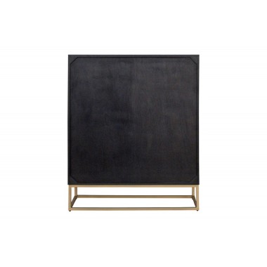 Invicta Komoda wysoka ILLUSION 3D czarno złote mango 100cm / 44321