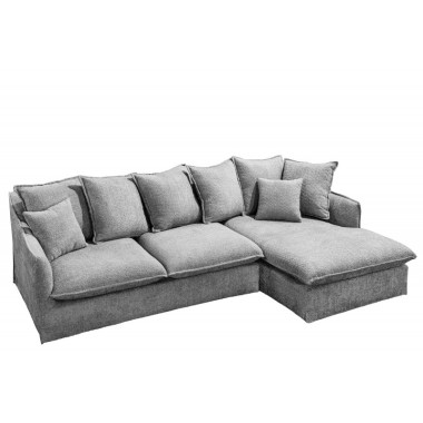 Invicta HEAVEN Sofa narożna szare Bouclé 255cm / 44192