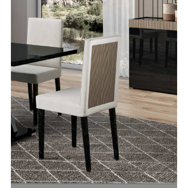 ETNA BLACK Włoskie krzesło tapicerowane 50cm
