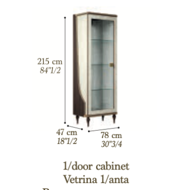 ROMANTICA Włoska Witryna 1 drzwiowa 78cm / Adora