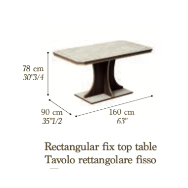 ROMANTICA Włoski Stół do jadalni fix 160 x 90 x 78cm / Adora