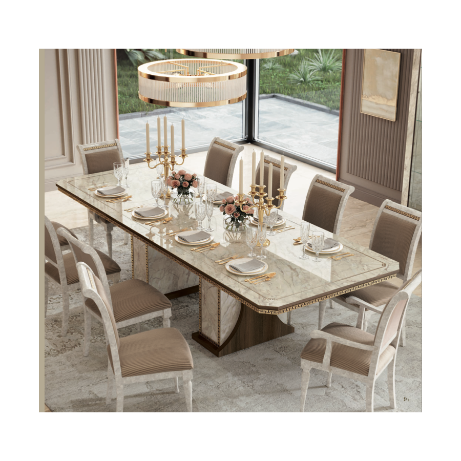 ROMANTICA Włoski Stół do jadalni rozkładany 200 + 50 + 50 x 115cm / Adora