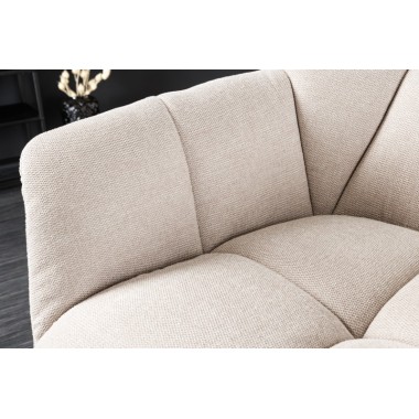 Invicta Fotel obrotowy PAPILLON obrotowy 360° szampański aksamit 83 - 90cm / 44226