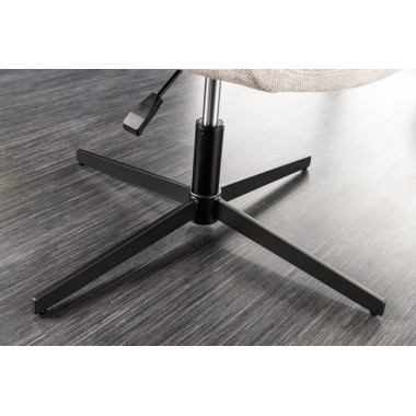 Invicta Fotel obrotowy PAPILLON obrotowy 360° szampański aksamit 83 - 90cm / 44226