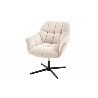 Invicta Fotel obrotowy PAPILLON 360° szampański aksamit 83 - 90cm / 44226