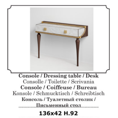 ROMANTICA Włoska Konsola 136 x 92 x 42 cm / Adora