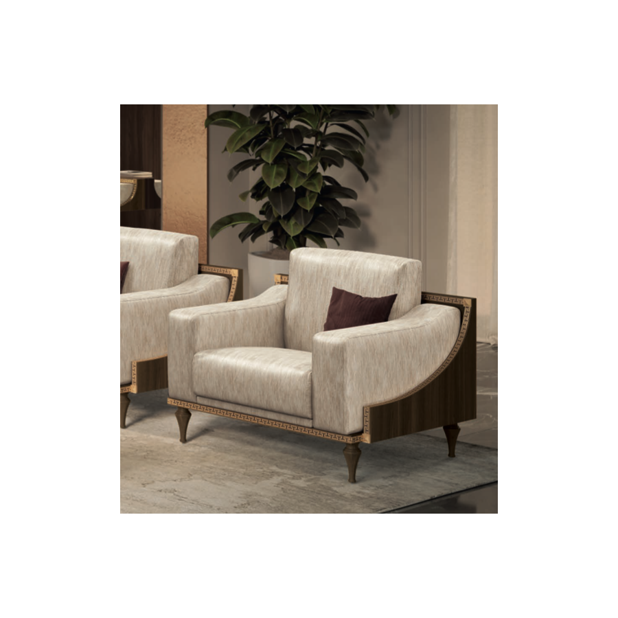 ROMANTICA Włoski fotel tapicerowany 113 x 90 x 91 cm / Adora