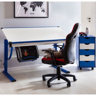 WOHNLING Biurko dziecięce MORITZ nachylenie biurka regulowane niebieskie  / SKYG