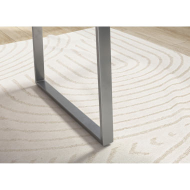 Wohnling Biurko drewniane MAMMUT akacja srebrne nóżki 140 x 76 x 80m / WL7.267