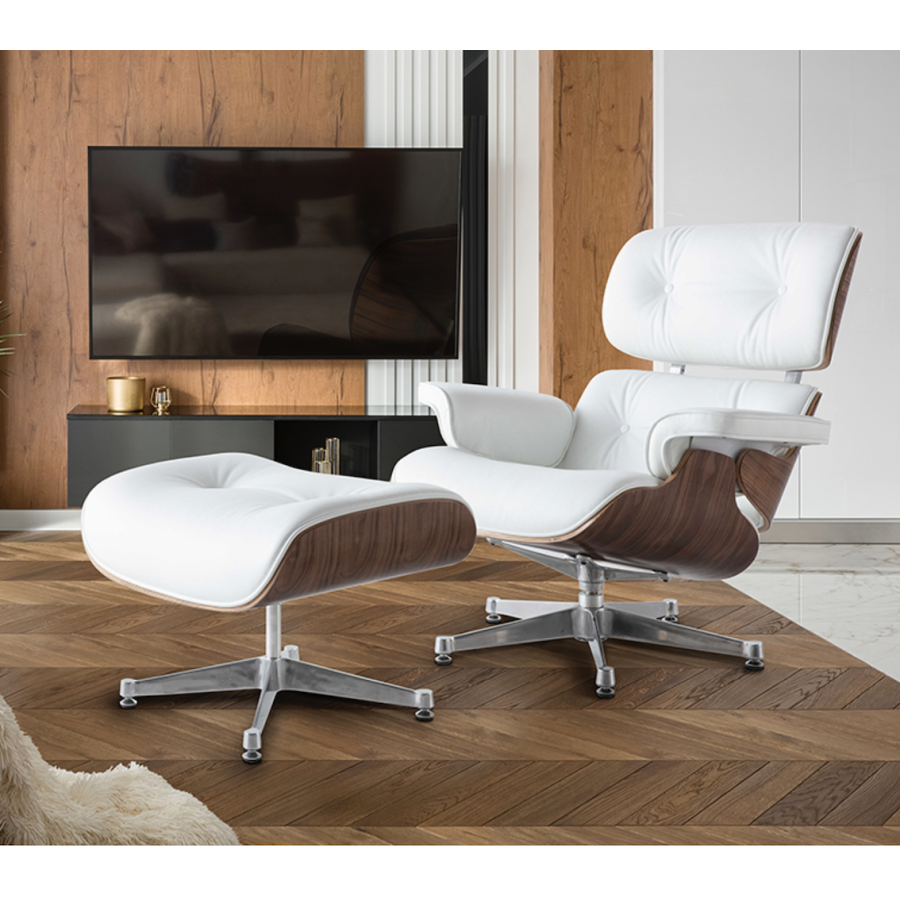 Schuller Fotel relaksacyjny z podnóżkiem EAMES 87cm / 448394