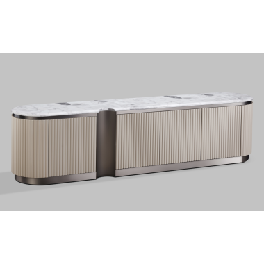 Livin Hill Stilig ST916C Komoda RTV beżowa marmur MDF 200 x 50 x 40cm