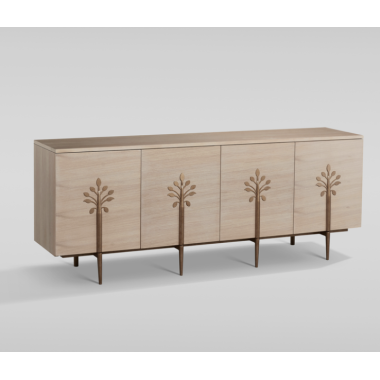 ST307 Komoda optyka białego dębu 180 x 76 x 40cm