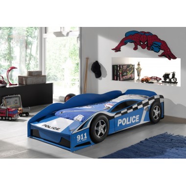 CAR BEDS Łóżko auto POLICE CAR dla dziecka 75cm / SCTDPOL