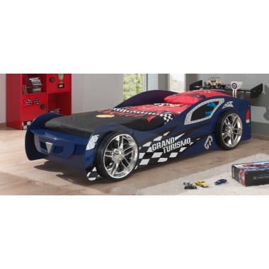 CAR BEDS Łóżko auto wyścigowe GRAND TURISMO BLUE / SCGT200B