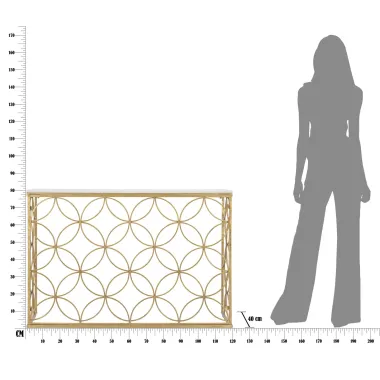 Konsola STAR MARBLE złota 120 x 40 x 80cm / 1424000000